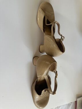 La Duca Beige Leather Jazz Shoes